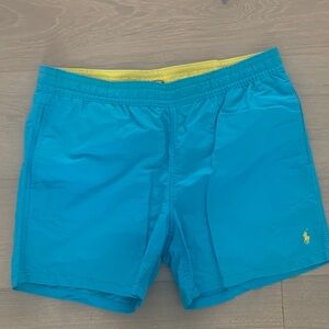 Polo by Ralph Lauren Men's Bright Blue Athletic Shorts